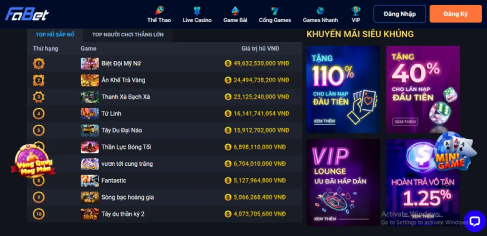 Rút tiền 9vnd game